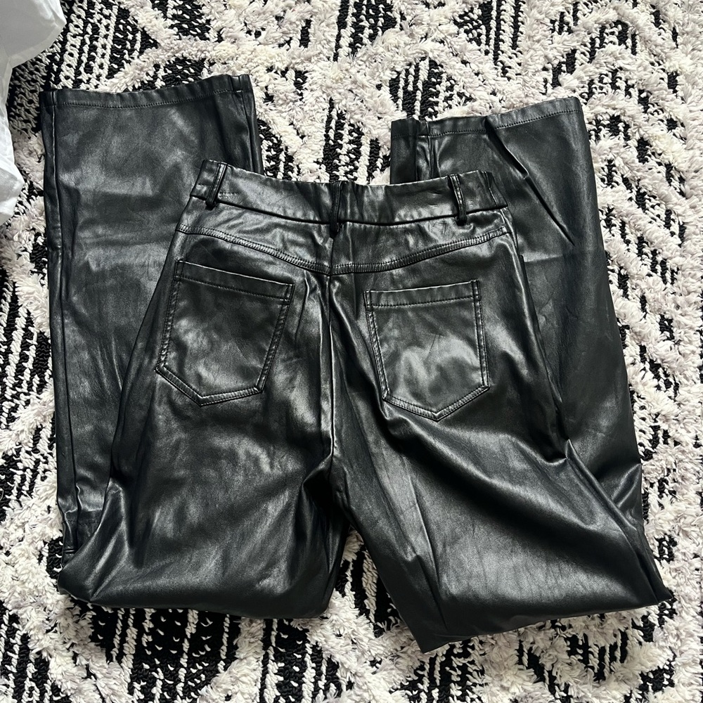 Black Faux Leather Pants